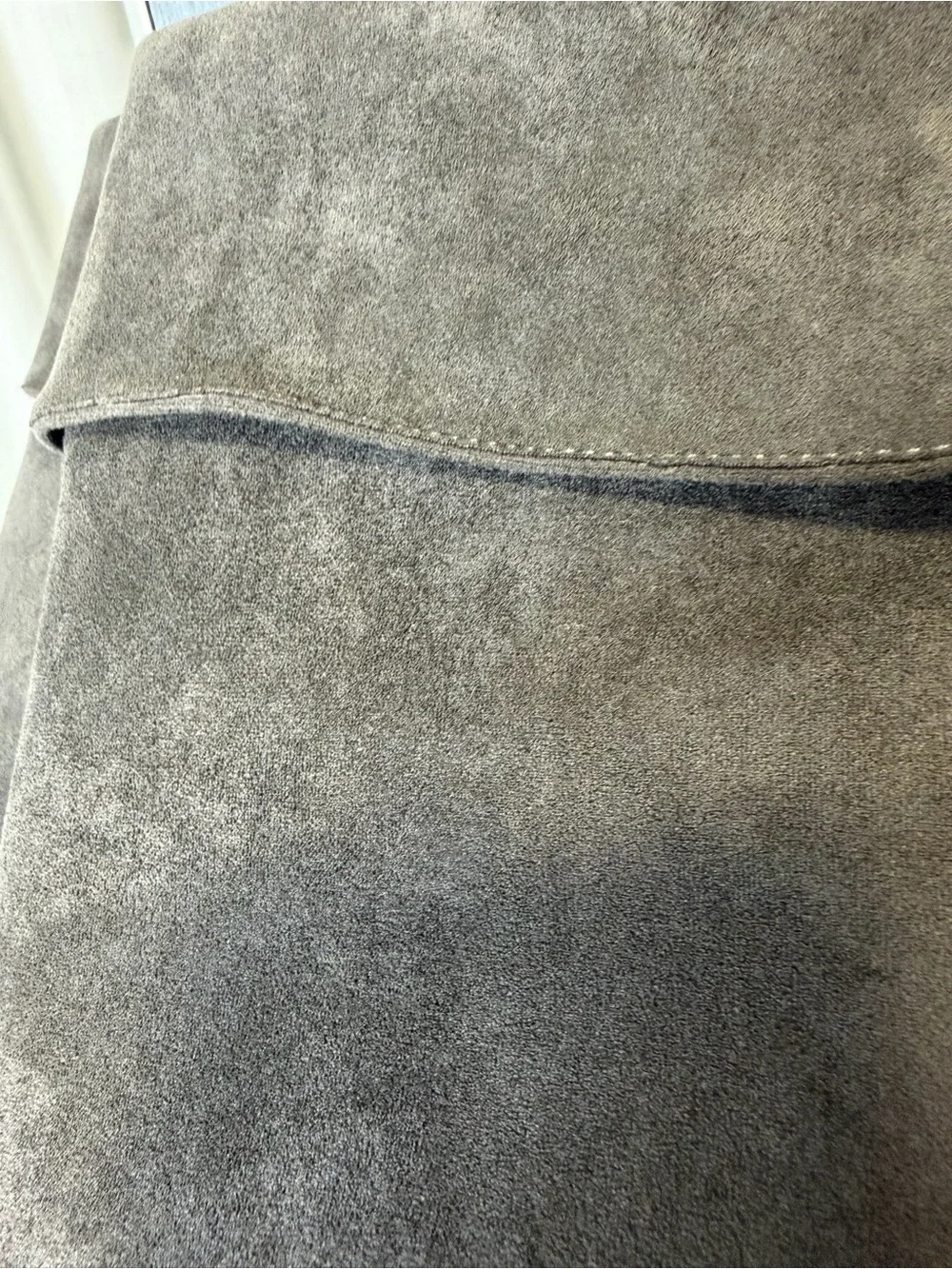 Lost Ink women’s knee high grey suede stiletto boots